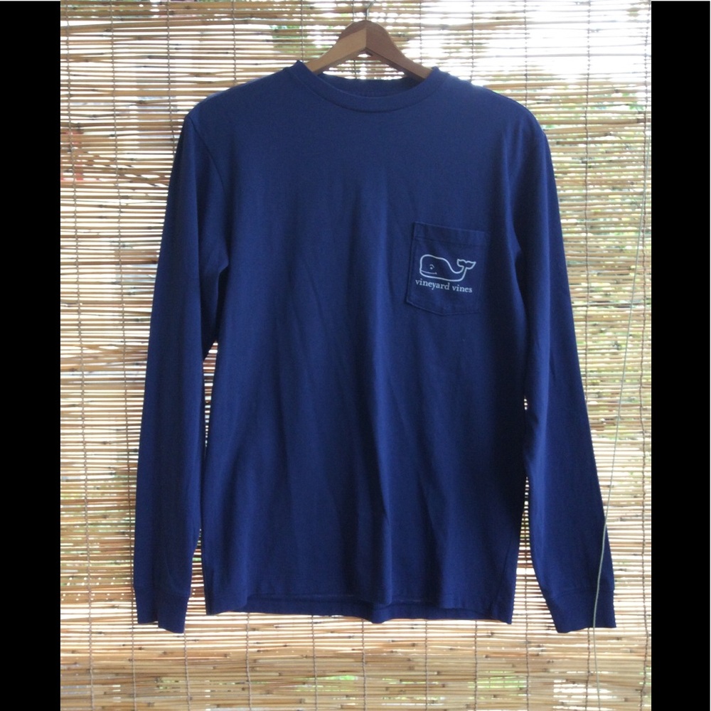 Vineyard Vine 🐳🎅Long~Sleeve Pocket Tee - Picture 2 of 13